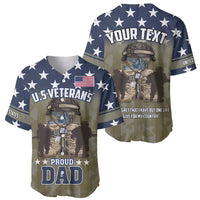 Personalized Veterans Day 2024 Baseball Jersey U.S Veterans Proud Dad - Wonder Print Shop