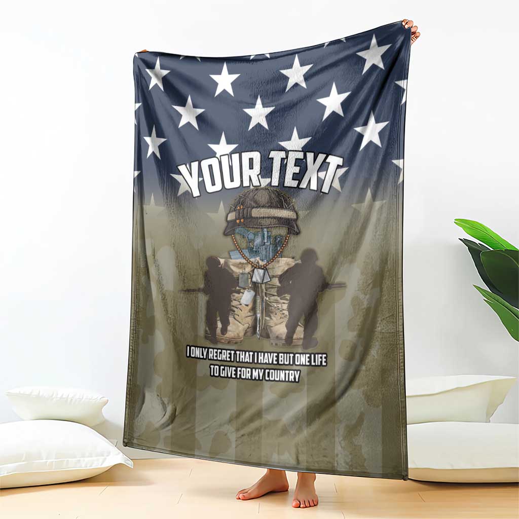 Personalized Veterans Day 2024 Blanket U.S Veterans Proud Dad