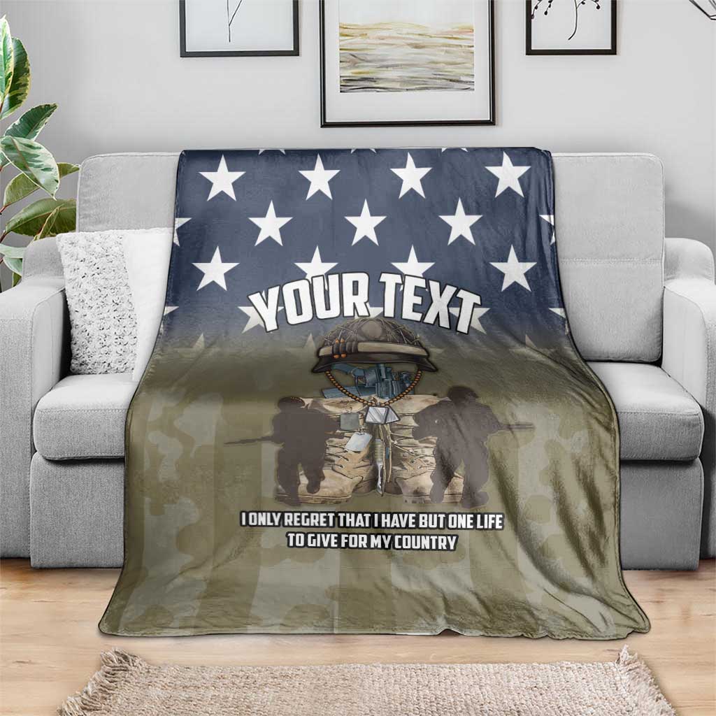 Personalized Veterans Day 2024 Blanket U.S Veterans Proud Dad