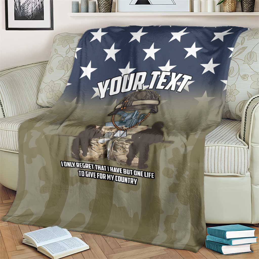 Personalized Veterans Day 2024 Blanket U.S Veterans Proud Dad
