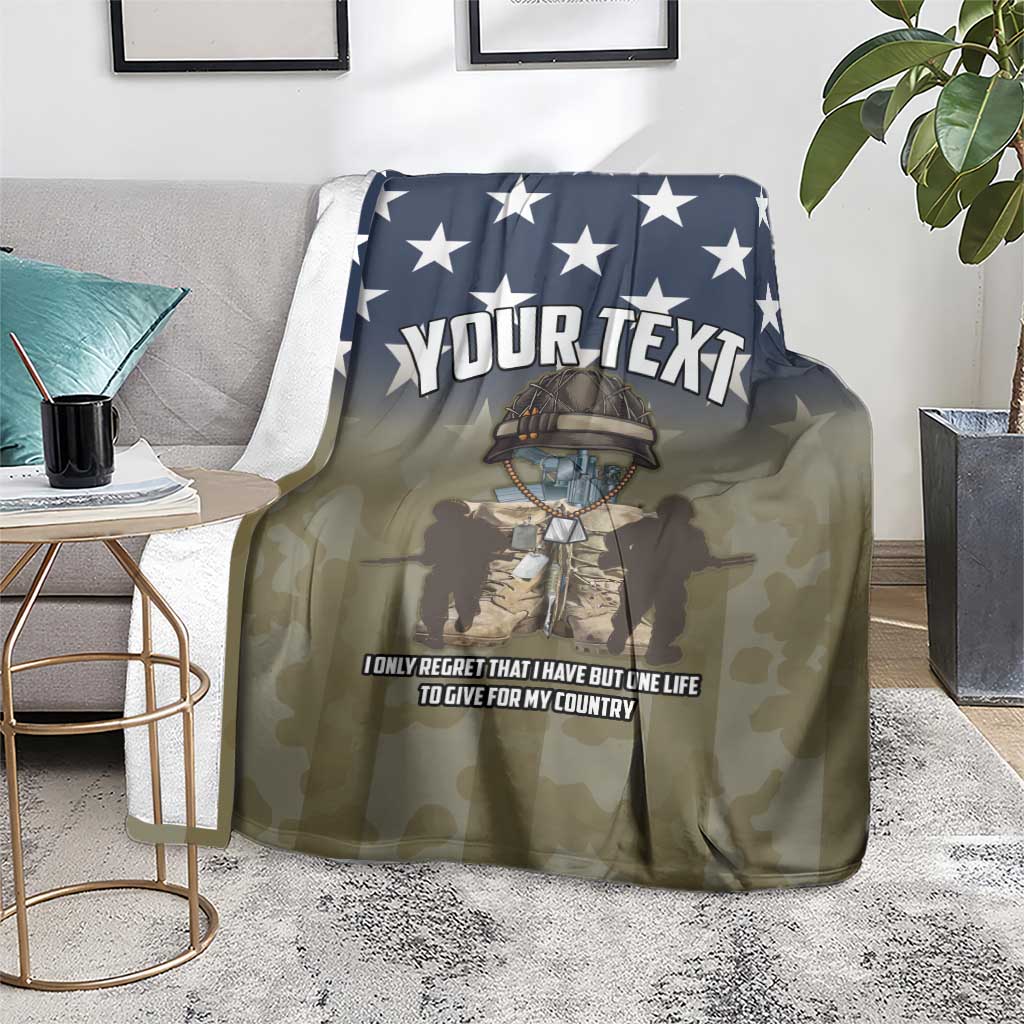 Personalized Veterans Day 2024 Blanket U.S Veterans Proud Dad