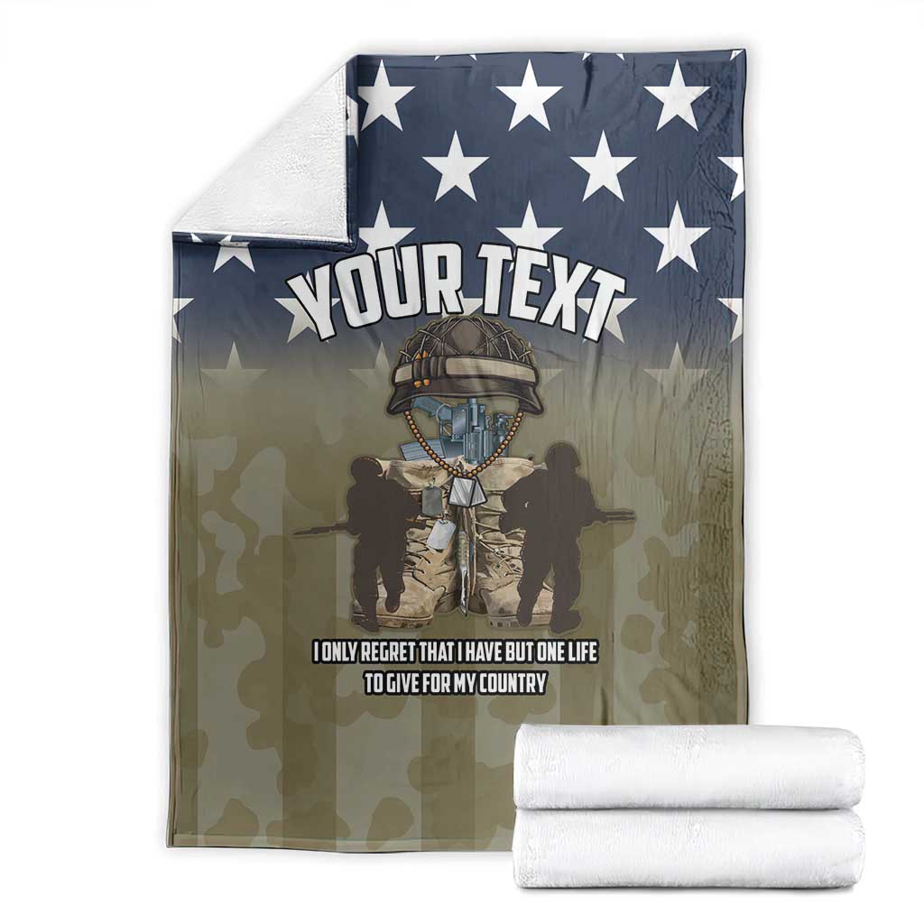 Personalized Veterans Day 2024 Blanket U.S Veterans Proud Dad