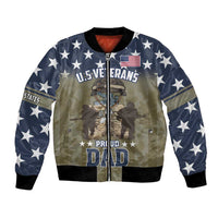 Personalized Veterans Day 2024 Bomber Jacket U.S Veterans Proud Dad - Wonder Print Shop