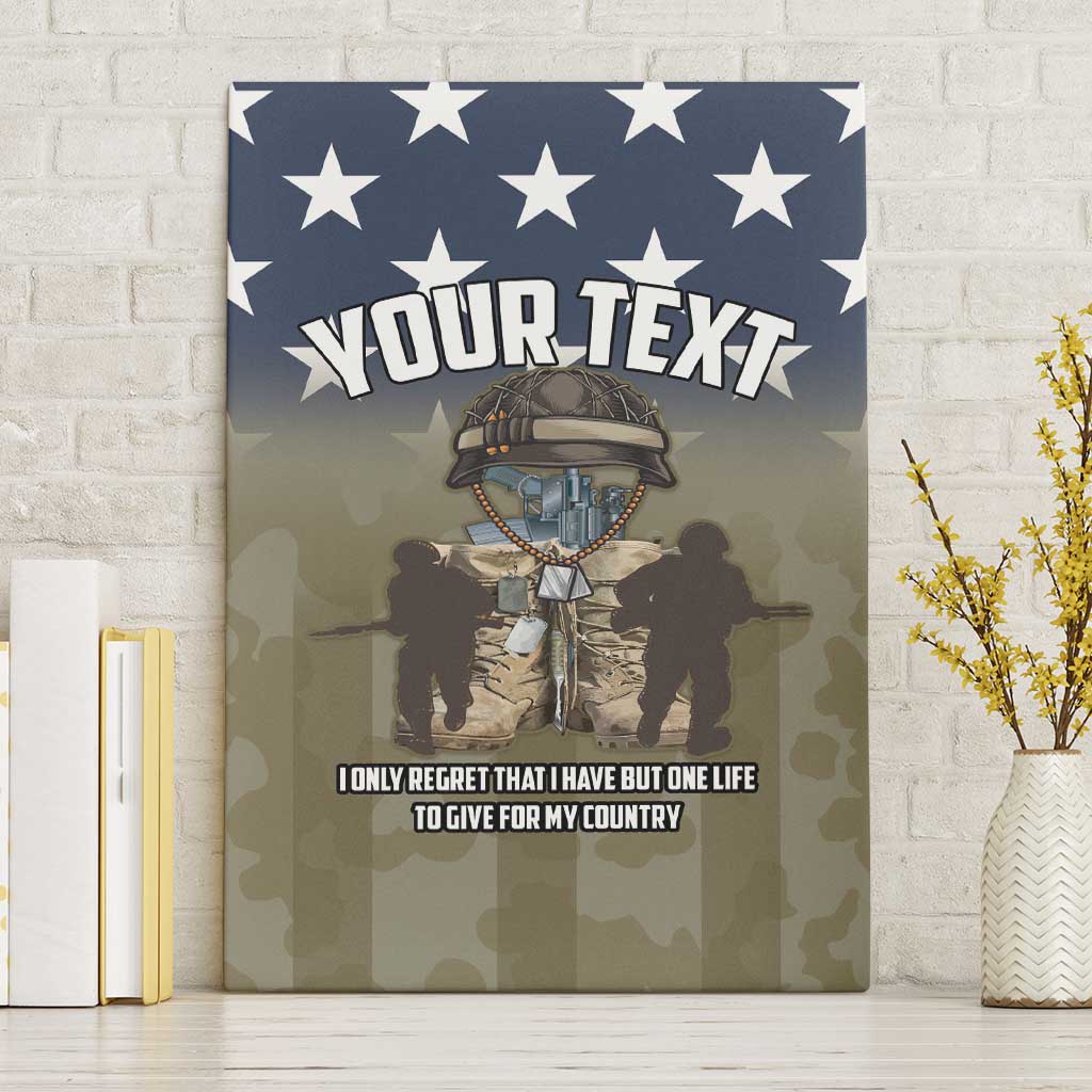 Personalized Veterans Day 2024 Canvas Wall Art U.S Veterans Proud Dad - Wonder Print Shop