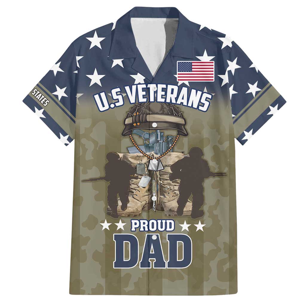 Personalized Veterans Day 2024 Family Matching Long Sleeve Bodycon Dress and Hawaiian Shirt U.S Veterans Proud Dad - Wonder Print Shop