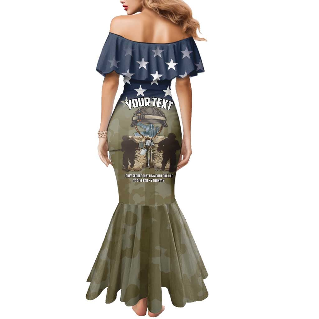 Personalized Veterans Day 2024 Family Matching Mermaid Dress and Hawaiian Shirt U.S Veterans Proud Dad - Wonder Print Shop