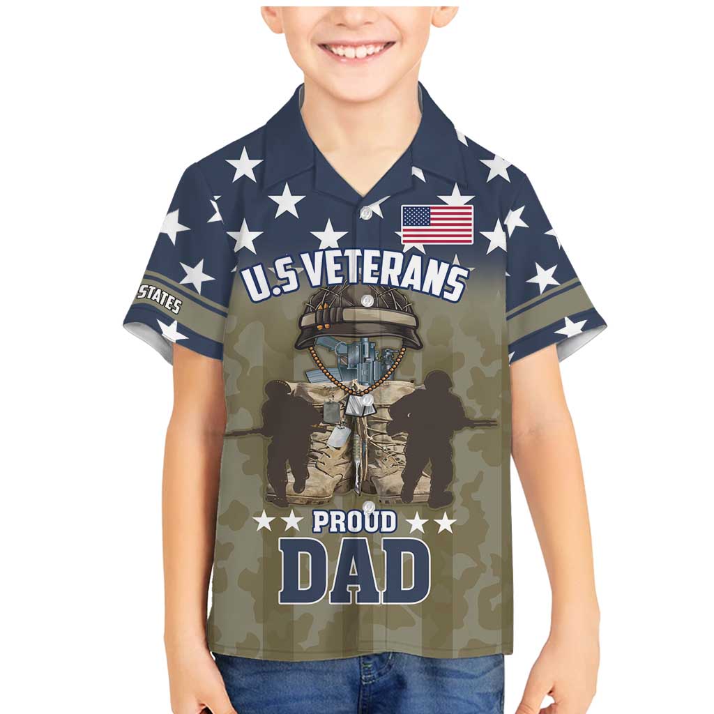 Personalized Veterans Day 2024 Family Matching Mermaid Dress and Hawaiian Shirt U.S Veterans Proud Dad - Wonder Print Shop