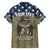 Personalized Veterans Day 2024 Family Matching Short Sleeve Bodycon Dress and Hawaiian Shirt U.S Veterans Proud Dad - Wonder Print Shop