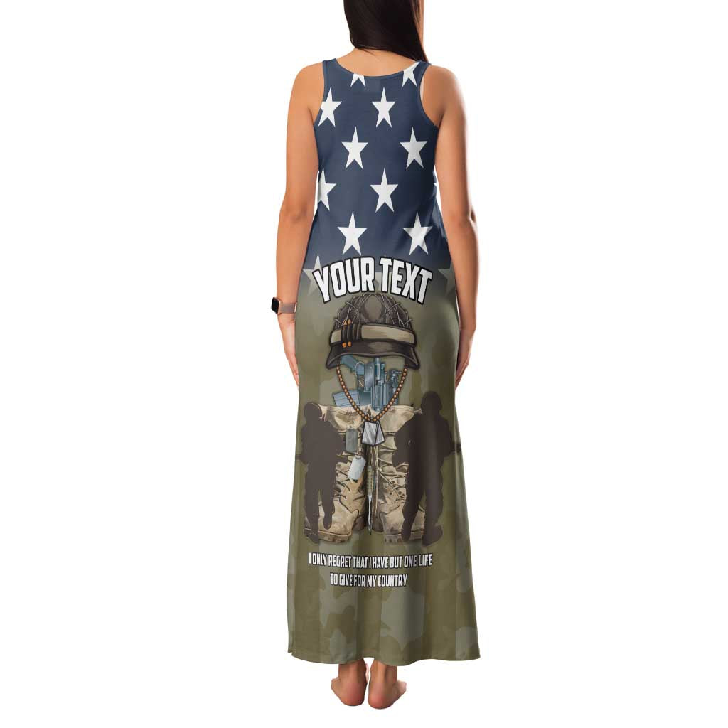 Personalized Veterans Day 2024 Family Matching Tank Maxi Dress and Hawaiian Shirt U.S Veterans Proud Dad - Wonder Print Shop