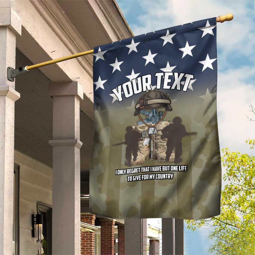 Personalized Veterans Day 2024 Garden Flag U.S Veterans Proud Dad - Wonder Print Shop