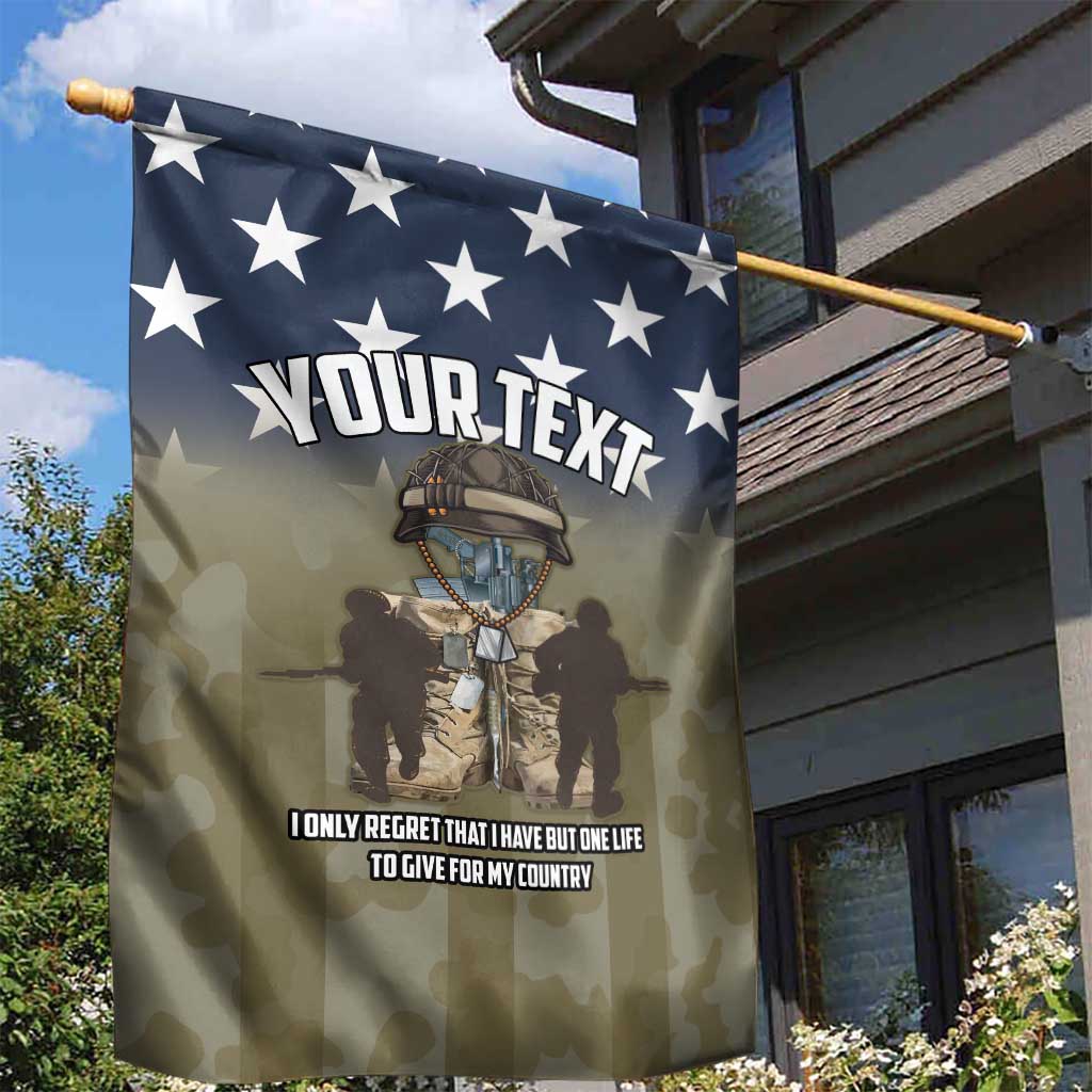 Personalized Veterans Day 2024 Garden Flag U.S Veterans Proud Dad - Wonder Print Shop