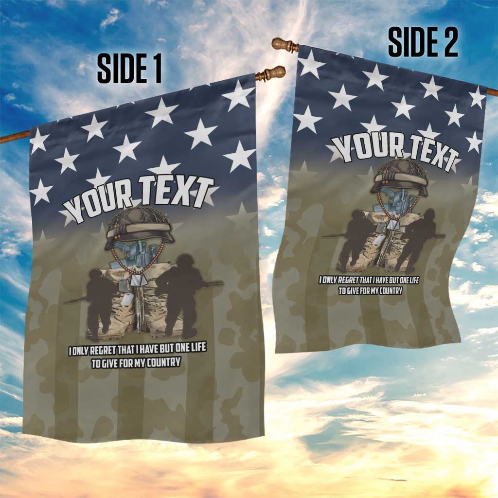 Personalized Veterans Day 2024 Garden Flag U.S Veterans Proud Dad - Wonder Print Shop