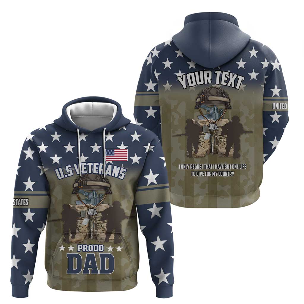 Personalized Veterans Day 2024 Hoodie U.S Veterans Proud Dad - Wonder Print Shop