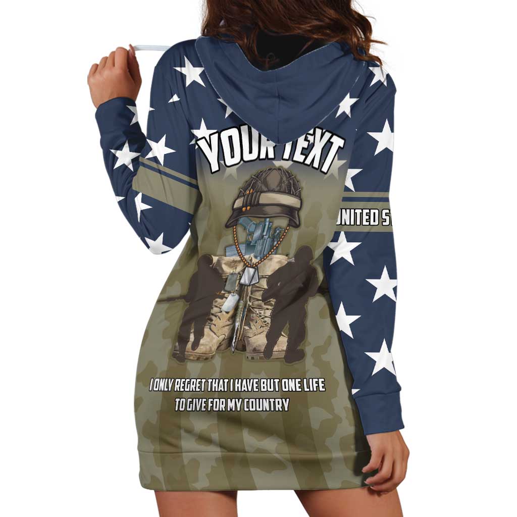 Personalized Veterans Day 2024 Hoodie Dress U.S Veterans Proud Dad - Wonder Print Shop