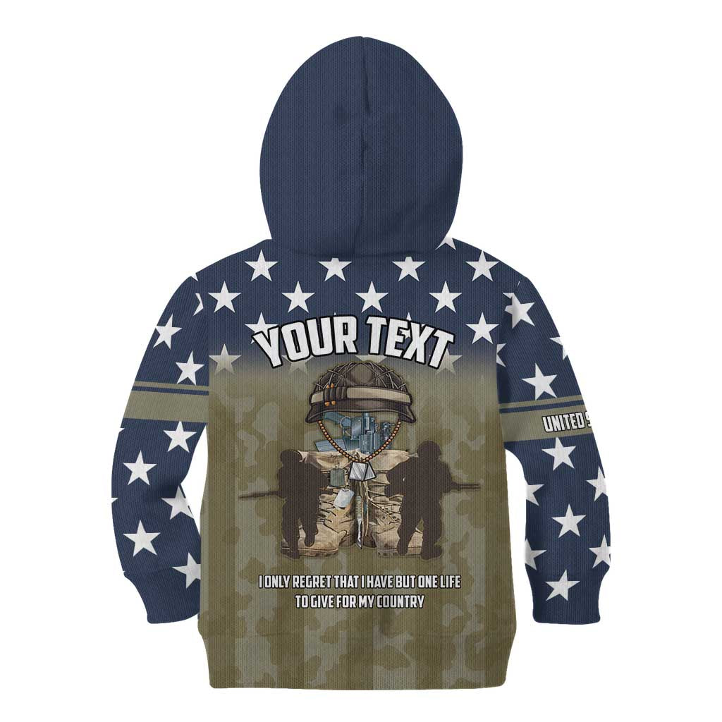 Personalized Veterans Day 2024 Kid Hoodie U.S Veterans Proud Dad - Wonder Print Shop