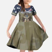Personalized Veterans Day 2024 Kid Short Sleeve Dress U.S Veterans Proud Dad - Wonder Print Shop
