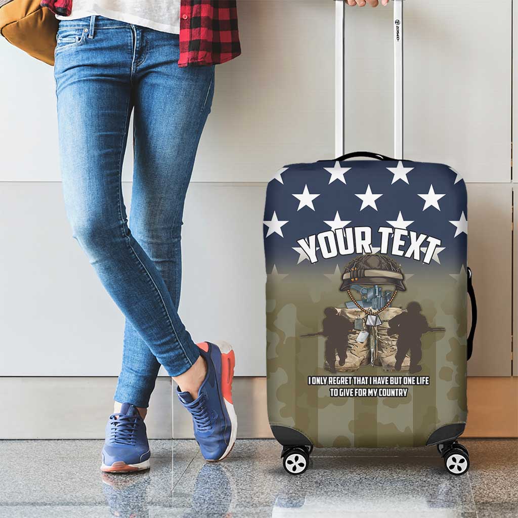 Personalized Veterans Day 2024 Luggage Cover U.S Veterans Proud Dad - Wonder Print Shop