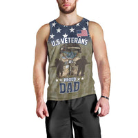 Personalized Veterans Day 2024 Men Tank Top U.S Veterans Proud Dad - Wonder Print Shop