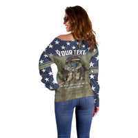 Personalized Veterans Day 2024 Off Shoulder Sweater U.S Veterans Proud Dad - Wonder Print Shop