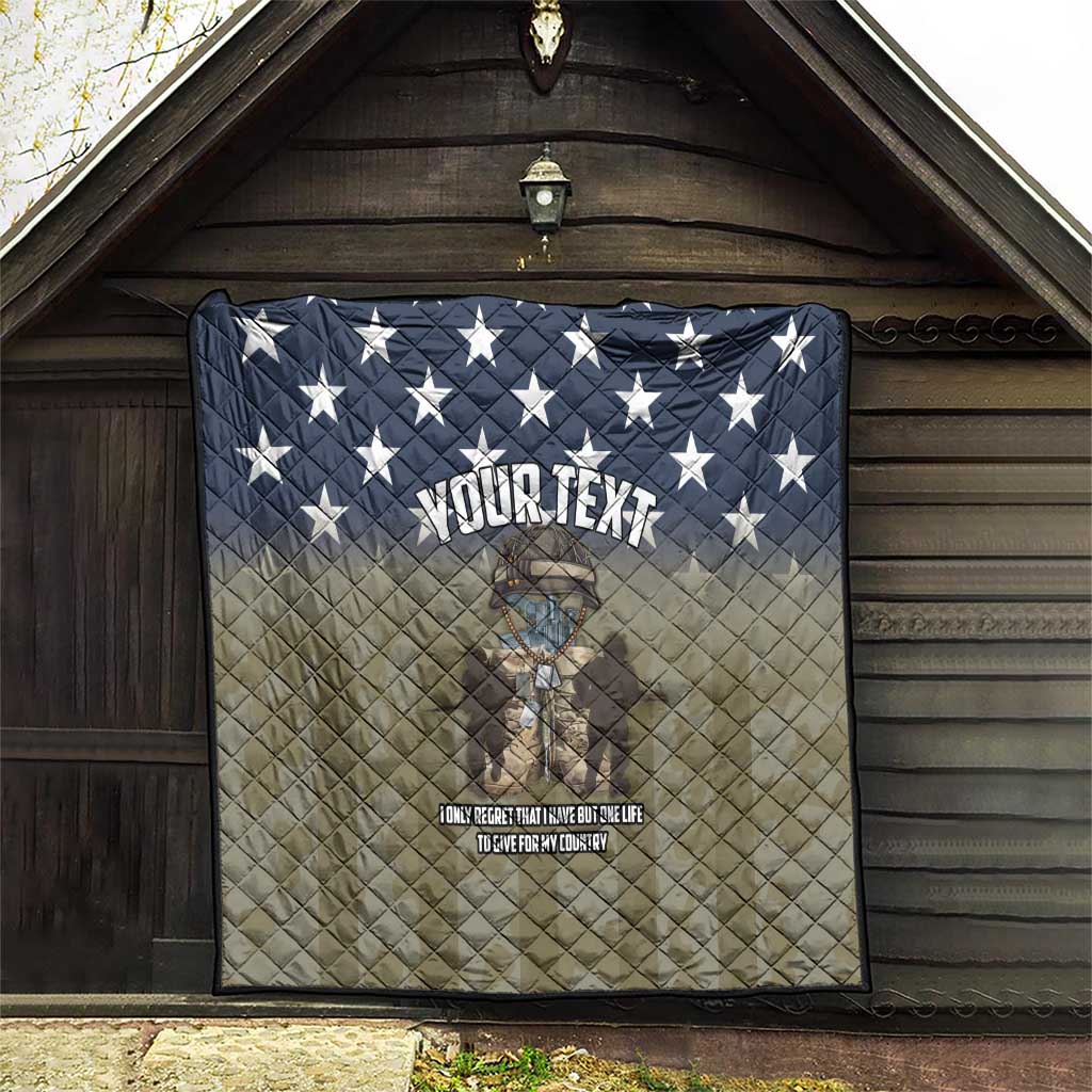 Personalized Veterans Day 2024 Quilt U.S Veterans Proud Dad - Wonder Print Shop