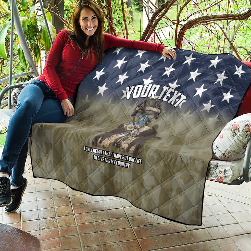 Personalized Veterans Day 2024 Quilt U.S Veterans Proud Dad - Wonder Print Shop
