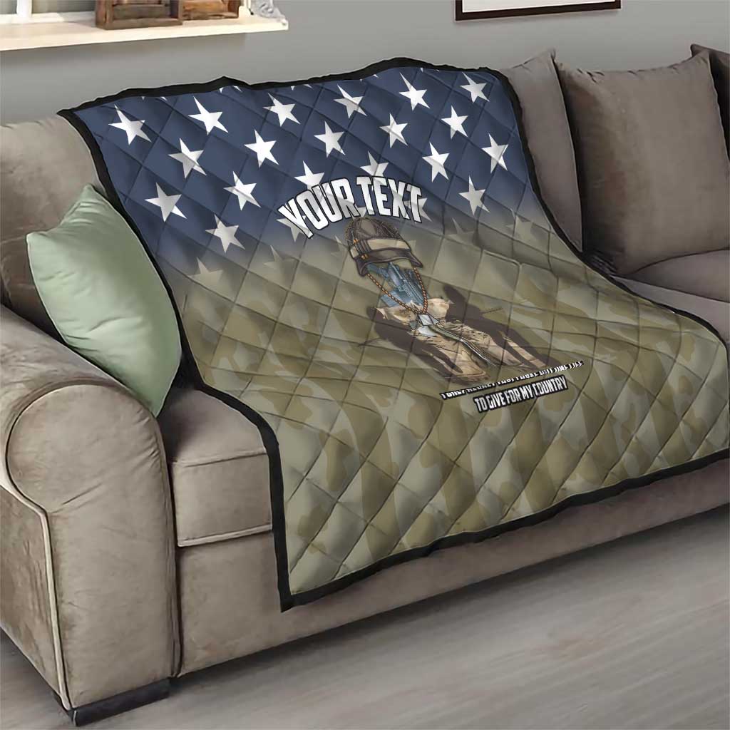 Personalized Veterans Day 2024 Quilt U.S Veterans Proud Dad - Wonder Print Shop