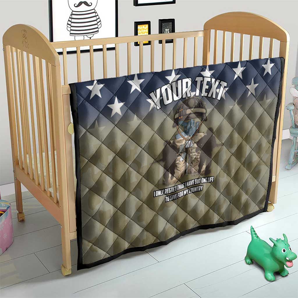 Personalized Veterans Day 2024 Quilt U.S Veterans Proud Dad - Wonder Print Shop
