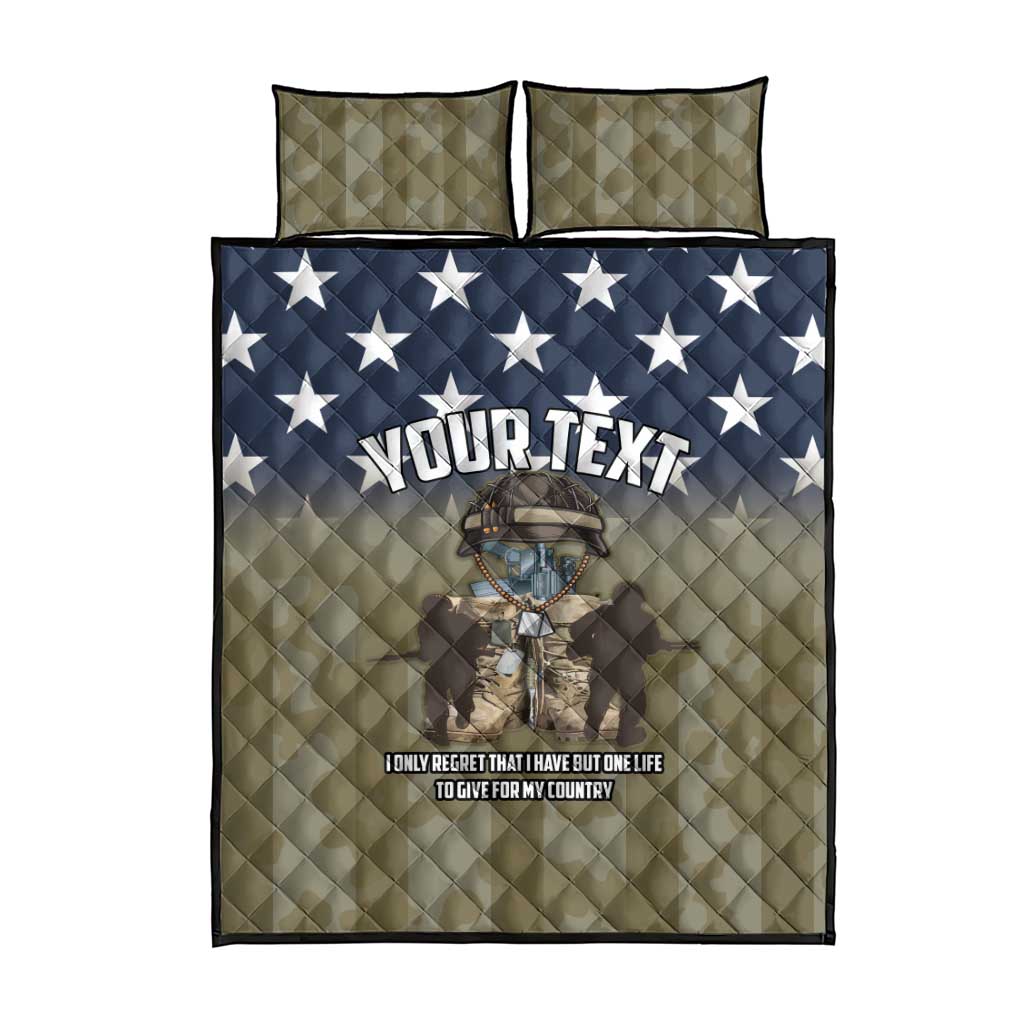Personalized Veterans Day 2024 Quilt Bed Set U.S Veterans Proud Dad - Wonder Print Shop
