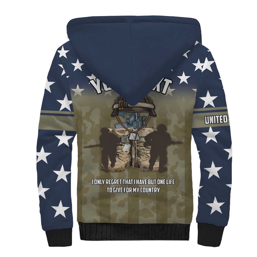 Personalized Veterans Day 2024 Sherpa Hoodie U.S Veterans Proud Dad - Wonder Print Shop