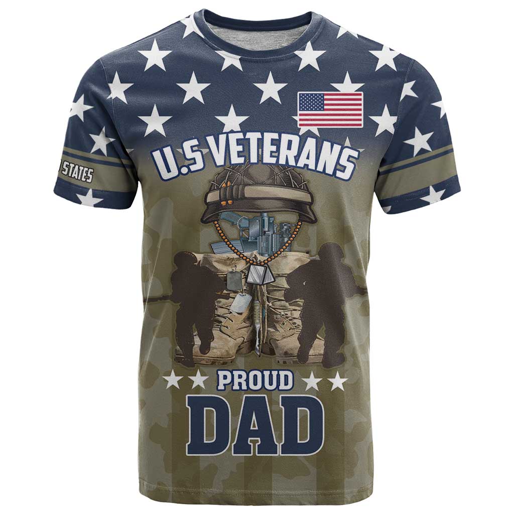 Personalized Veterans Day 2024 T Shirt U.S Veterans Proud Dad - Wonder Print Shop