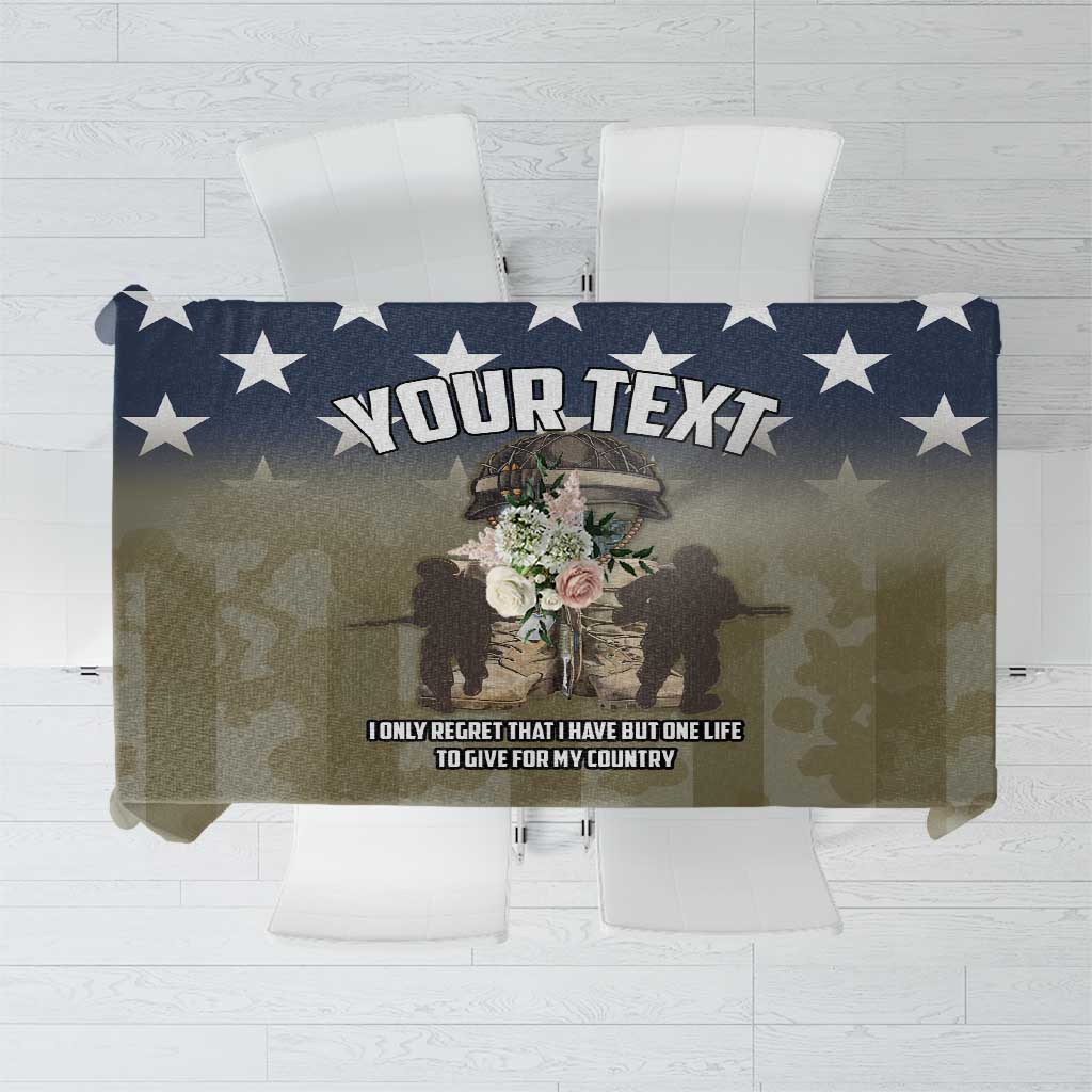 Personalized Veterans Day 2024 Tablecloth U.S Veterans Proud Dad - Wonder Print Shop