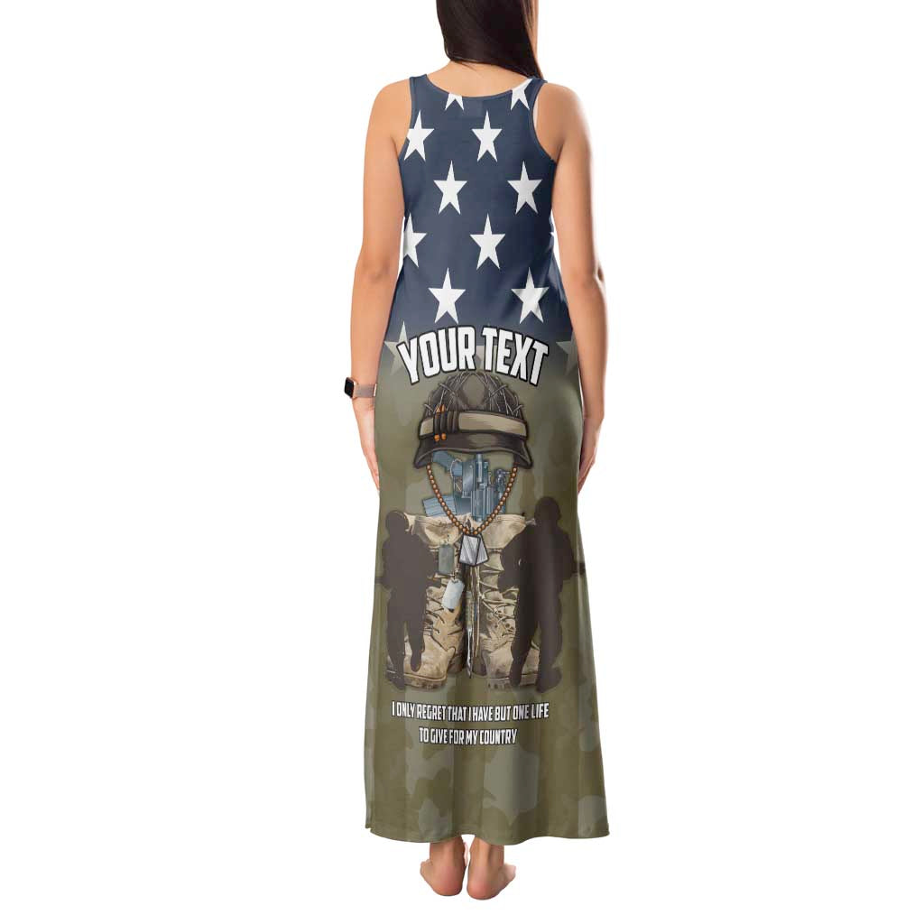 Personalized Veterans Day 2024 Tank Maxi Dress U.S Veterans Proud Dad - Wonder Print Shop
