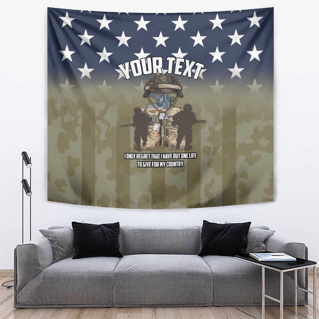 Personalized Veterans Day 2024 Tapestry U.S Veterans Proud Dad - Wonder Print Shop