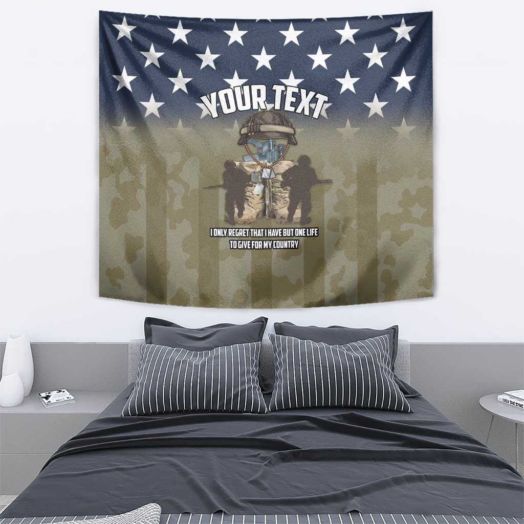 Personalized Veterans Day 2024 Tapestry U.S Veterans Proud Dad - Wonder Print Shop