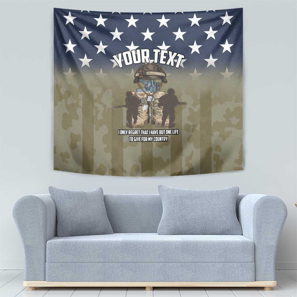 Personalized Veterans Day 2024 Tapestry U.S Veterans Proud Dad - Wonder Print Shop