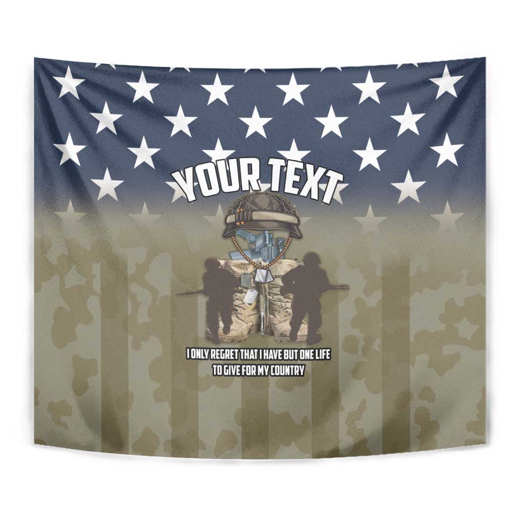 Personalized Veterans Day 2024 Tapestry U.S Veterans Proud Dad - Wonder Print Shop