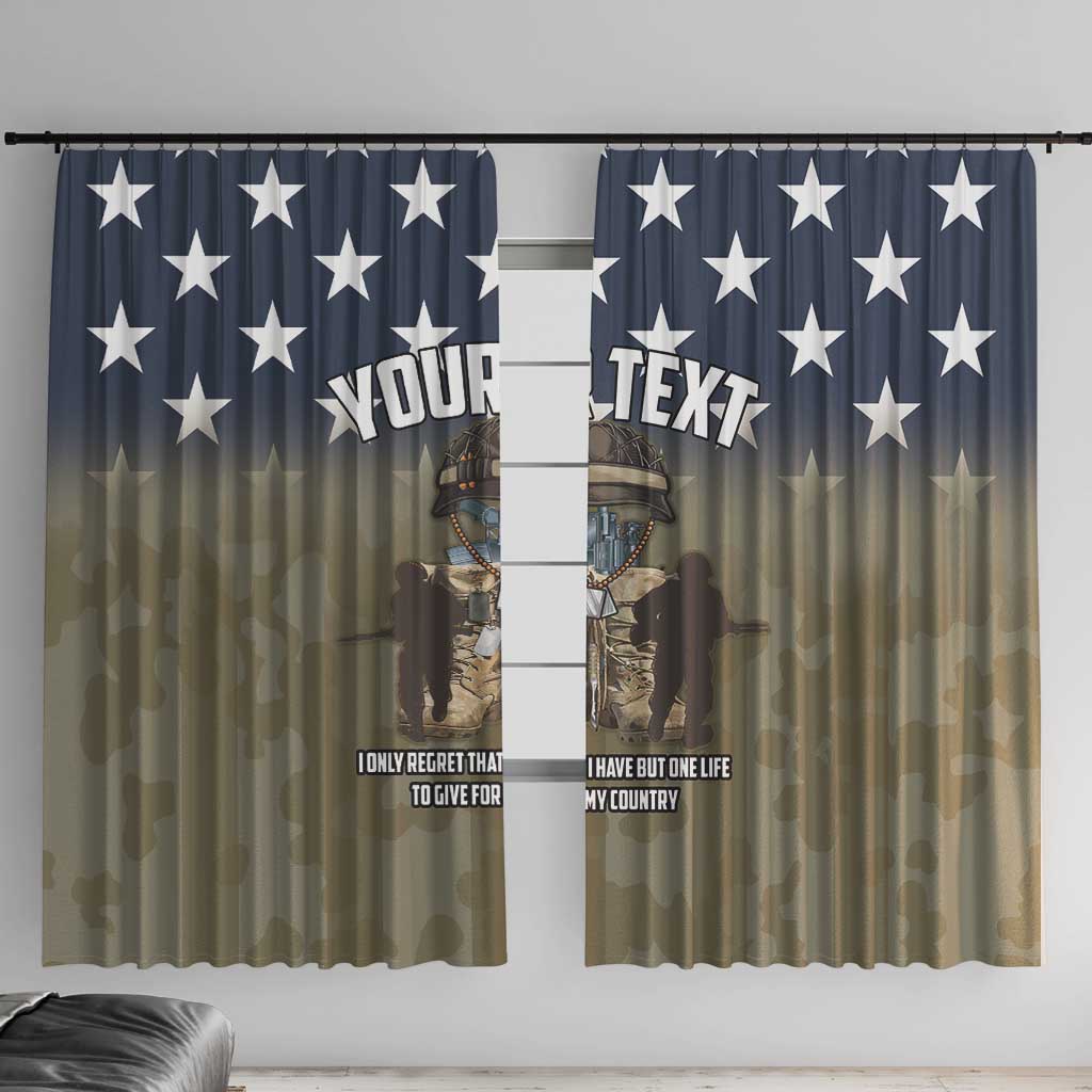 Personalized Veterans Day 2024 Window Curtain U.S Veterans Proud Dad - Wonder Print Shop