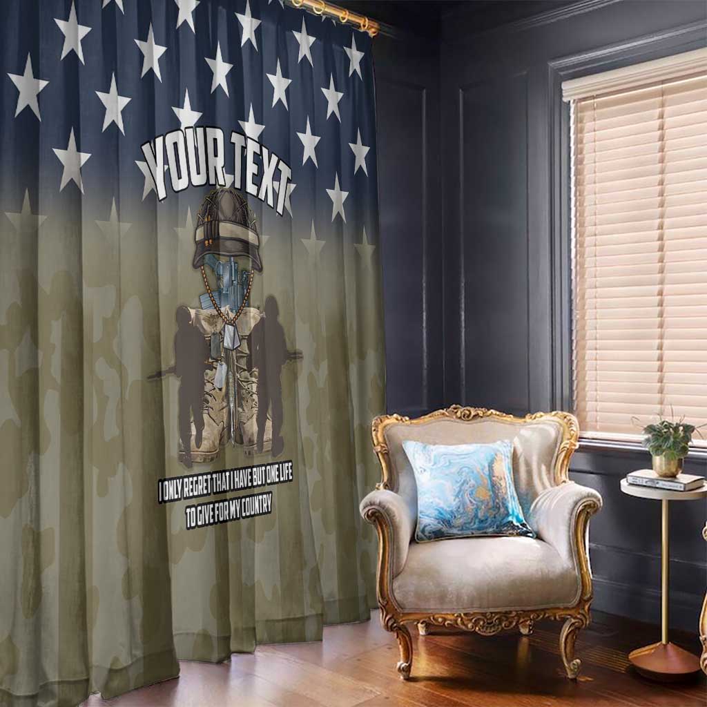 Personalized Veterans Day 2024 Window Curtain U.S Veterans Proud Dad - Wonder Print Shop