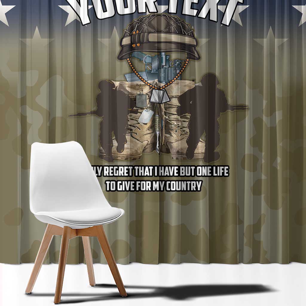 Personalized Veterans Day 2024 Window Curtain U.S Veterans Proud Dad - Wonder Print Shop