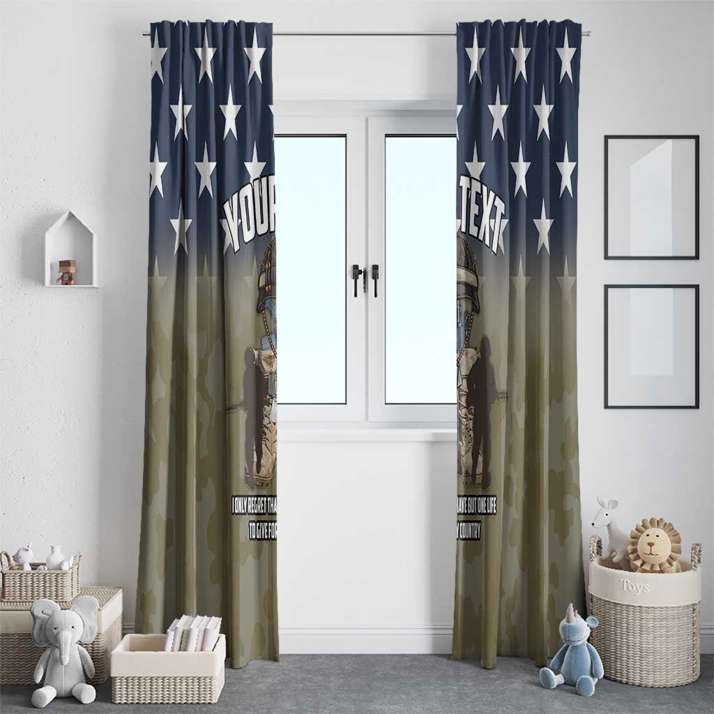 Personalized Veterans Day 2024 Window Curtain U.S Veterans Proud Dad - Wonder Print Shop