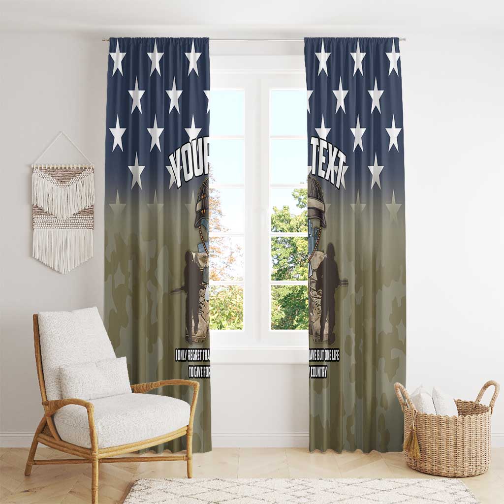 Personalized Veterans Day 2024 Window Curtain U.S Veterans Proud Dad - Wonder Print Shop