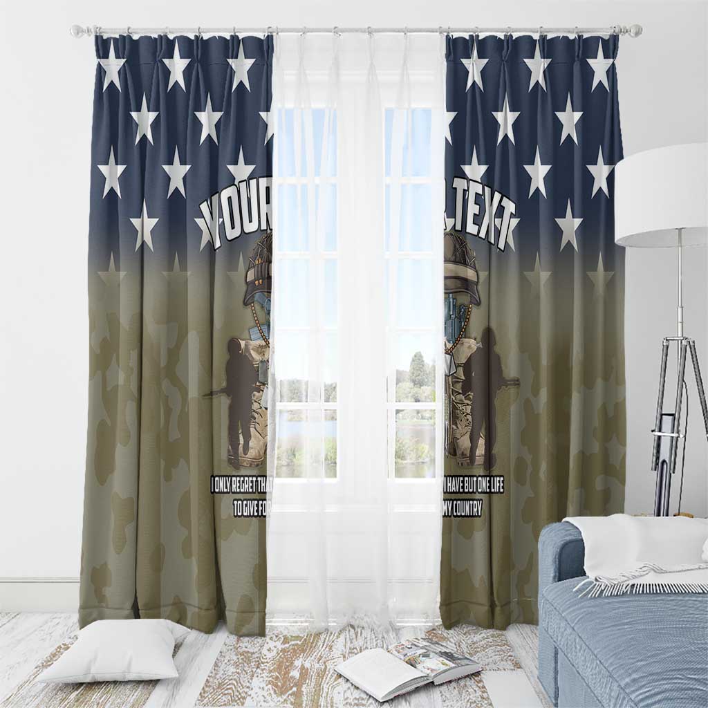 Personalized Veterans Day 2024 Window Curtain U.S Veterans Proud Dad - Wonder Print Shop