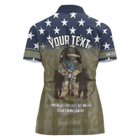 Personalized Veterans Day 2024 Women Polo Shirt U.S Veterans Proud Dad - Wonder Print Shop