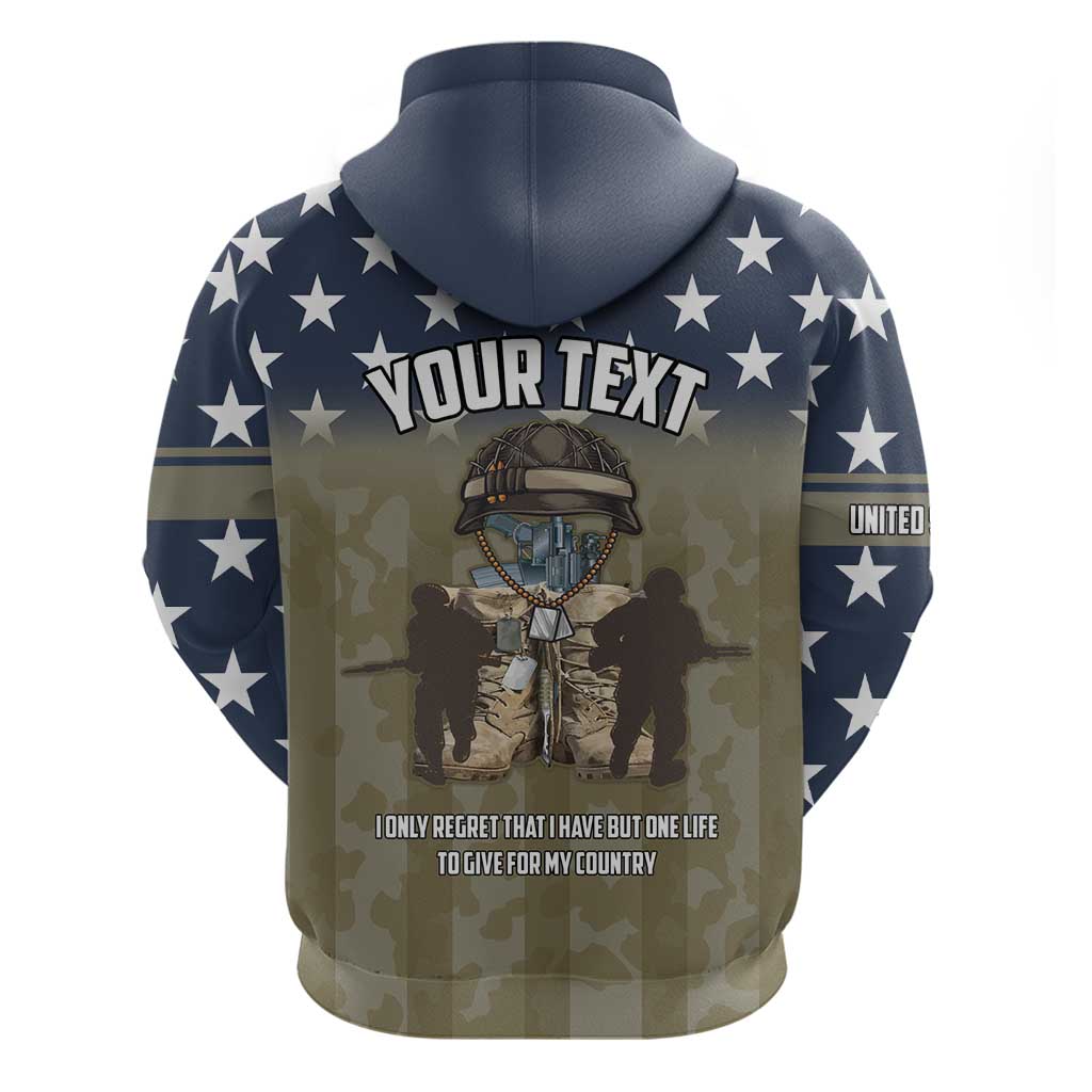 Personalized Veterans Day 2024 Zip Hoodie U.S Veterans Proud Dad - Wonder Print Shop