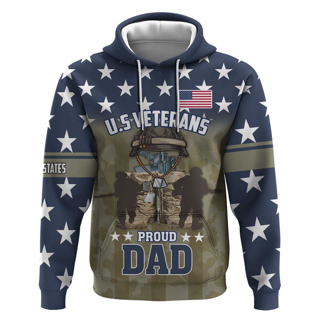 Personalized Veterans Day 2024 Zip Hoodie U.S Veterans Proud Dad - Wonder Print Shop