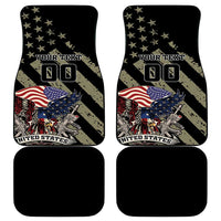 Custom Remembrance Day Car Mats American Eagle With USA Flags - Wonder Print Shop
