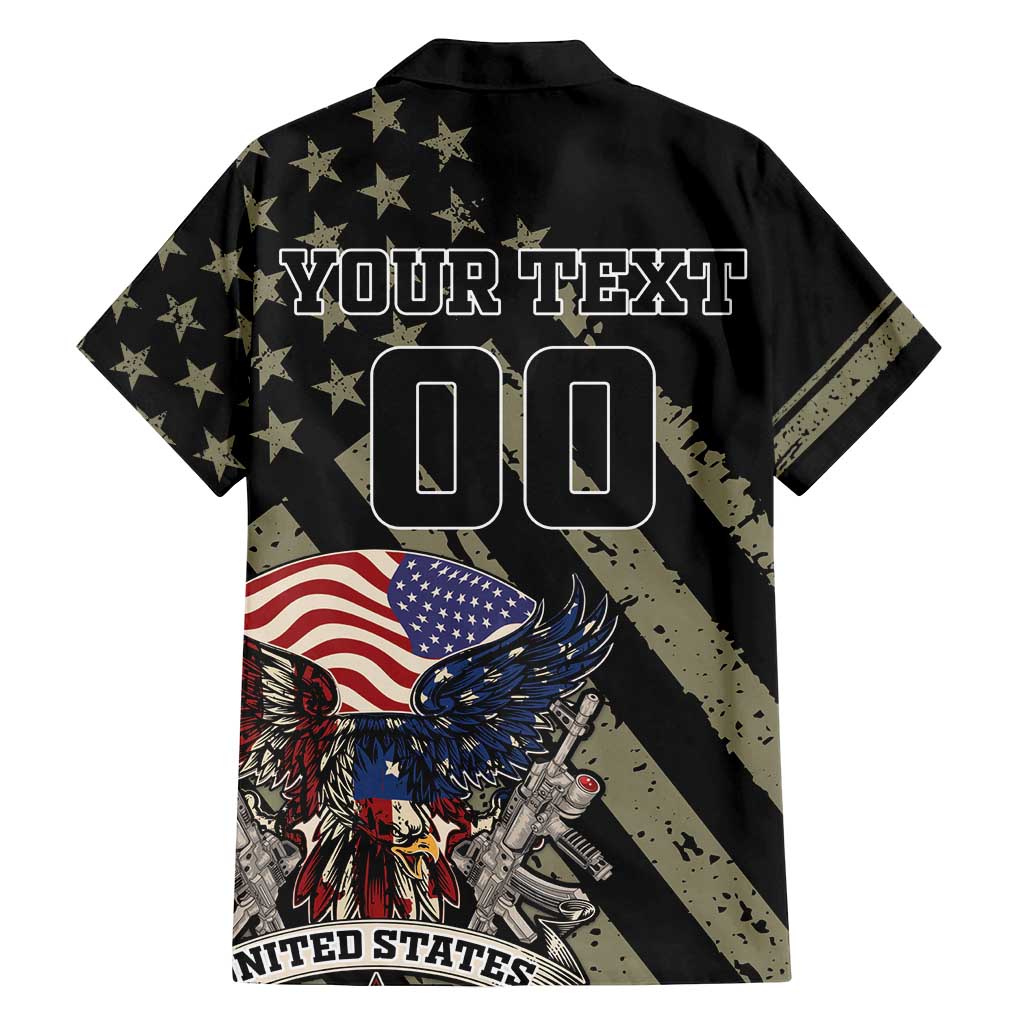 Custom Remembrance Day Family Matching Long Sleeve Bodycon Dress and Hawaiian Shirt American Eagle With USA Flags - Wonder Print Shop