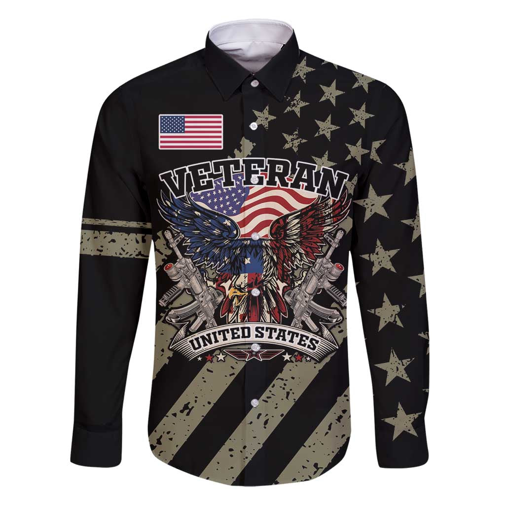 Custom Remembrance Day Family Matching Long Sleeve Bodycon Dress and Hawaiian Shirt American Eagle With USA Flags - Wonder Print Shop