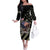 Custom Remembrance Day Family Matching Off The Shoulder Long Sleeve Dress and Hawaiian Shirt American Eagle With USA Flags - Wonder Print Shop