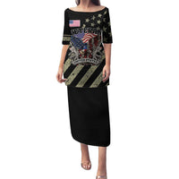 Custom Remembrance Day Family Matching Puletasi and Hawaiian Shirt American Eagle With USA Flags - Wonder Print Shop